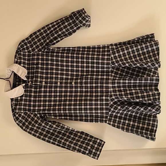 Ralph Lauren Polo Plaid Long Sleeve Drop Waist Dress - Picture 4 of 6